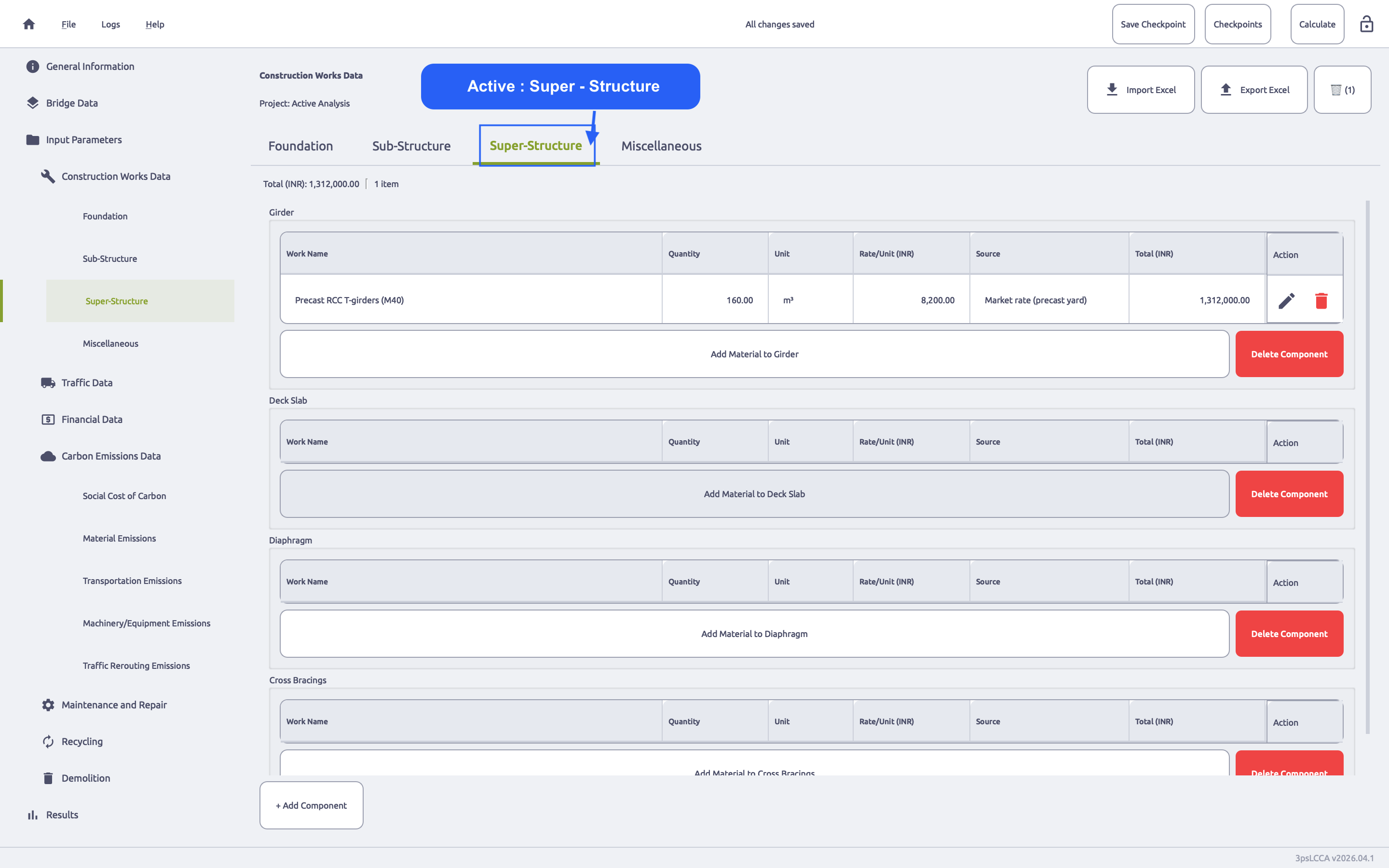 Material Dialog - Overview